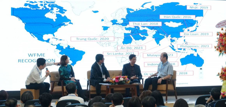 Nhiều quốc gia trên thế giới đã đạt kiểm định WFME (Liên đoàn Giáo dục Y khoa thế giới). Ảnh: ĐHQG TPHCM Nhiều quốc gia trên thế giới đã đạt kiểm định WFME (Liên đoàn Giáo dục Y khoa thế giới). Ảnh: ĐHQG TPHCM