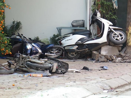 Hiện trường vụ tai nạn.
