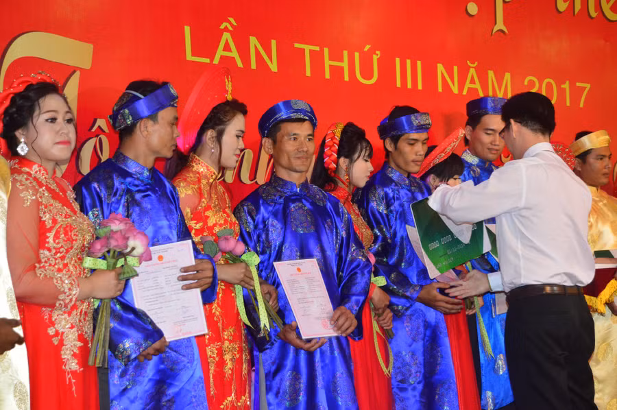 Đây là lễ cưới tập thể lần thứ 3 cho công nhân lao động nghèo trong tỉnh Sóc Trăng