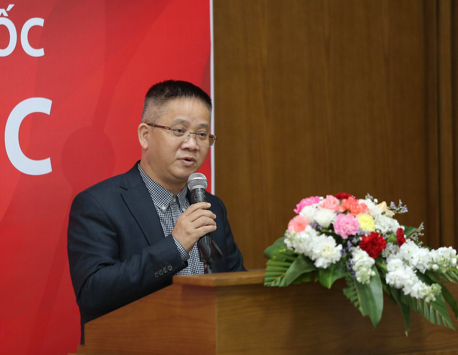 Ông Nguyễn Việt Hùng - Phó Chánh Văn phòng Bộ GD&ĐT phát biểu