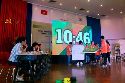 Giải pháp cho việc chống xâm nhập mặn đối với vùng đồng bằng ven biển. Với thiết kế đa lớp: trồng cỏ, trồng cây lâu năm để giữ nước, sản xuất nông nghiệp chính và trồng lúa, nhằm giảm nồng độ muối trong đất, giúp cây trồng không bị nhiễm mặn của họa sinh Ban Mai đoạt giải ba. Giải pháp cho việc chống xâm nhập mặn đối với vùng đồng bằng ven biển. Với thiết kế đa lớp: trồng cỏ, trồng cây lâu năm để giữ nước, sản xuất nông nghiệp chính và trồng lúa, nhằm giảm nồng độ muối trong đất, giúp cây trồng không bị nhiễm mặn của họa sinh Ban Mai đoạt giải ba.