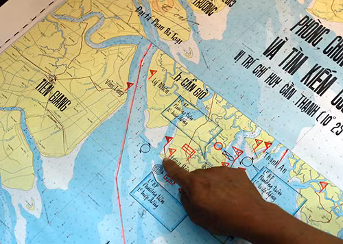 Vị trí tàu bị nạn. Ảnh: Hải Hiếu