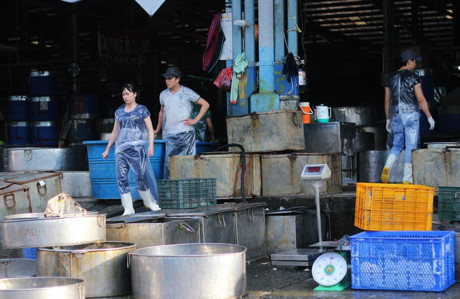 Hàng trăm tấn cá lóc ồ ạt về chợ đầu mối lớn nhất nước ngày cúng Thần Tài - Ảnh 9 Hang tram tan ca loc o at ve cho dau moi lon nhat nuoc ngay cung Than Tai - Anh 9