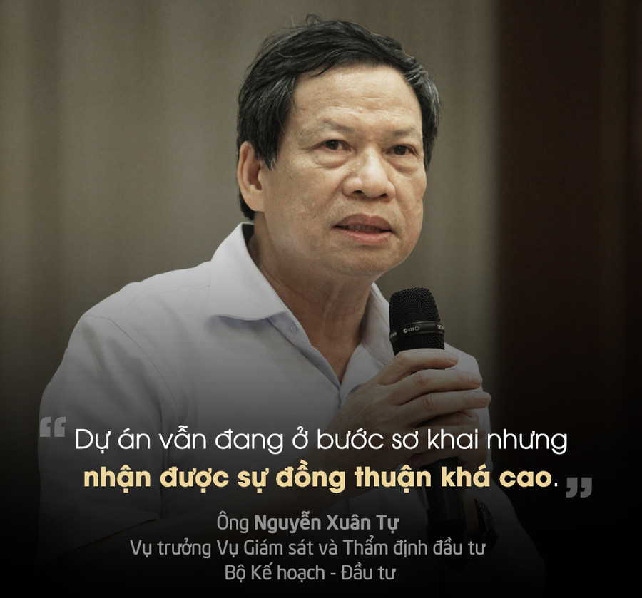 Vụ trưởng Vụ giám sát và Thẩm định đầu tư Nguyễn Xuân Tự cho rằng, dự án dù ở bước sơ khai nhưng nhận được sự đồng thuận khá cao. Ảnh: Dũng Tuấn