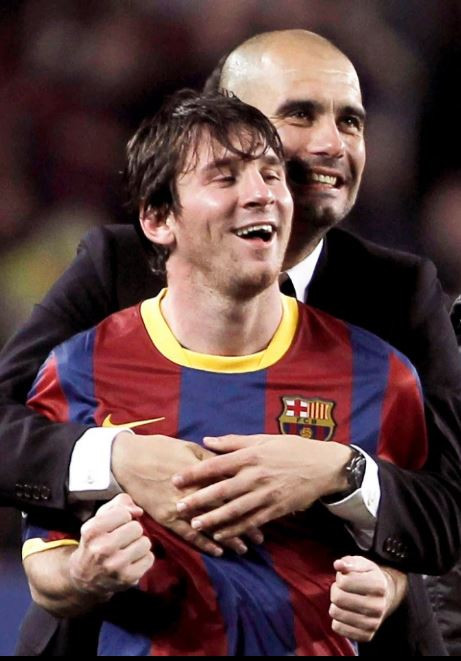 HLV Pep Guardiola, thầy cũ của Messi cũng đang dẫn dắt Man City.