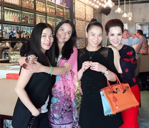 Hà Tăng giấu bụng bầu khi tiếp đón Thu Minh - 8