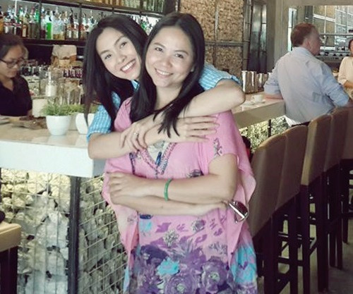 Hà Tăng giấu bụng bầu khi tiếp đón Thu Minh - 3