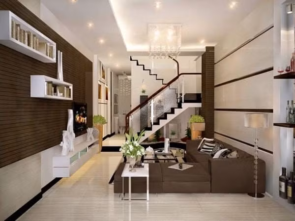 Đón đầu xu hướng với 15 mẫu phòng khách nhà ống 4m đẹp xuất sắc-12