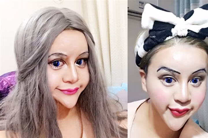 Lộ gương mặt thật của "cô gái mặt rắn" khiến dân mạng chết khiếp