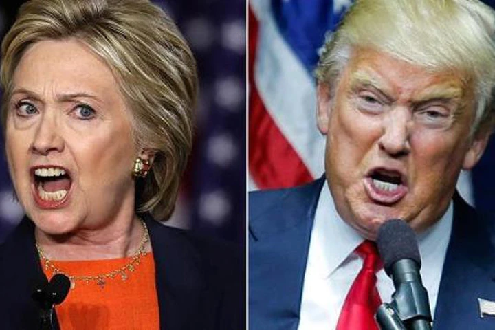 Donald Trump "bám sát nút" Hillary Clinton trước giờ "đấu khẩu"