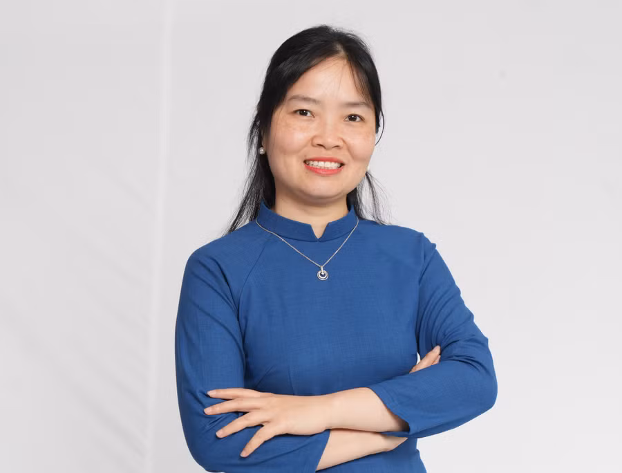 Cô Bùi Thị Hậu, giáo viên Trường THPT Ban Mai (Hà Đông, Hà Nội).