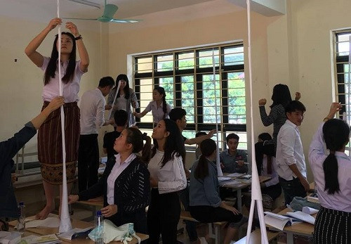 SV khoa Kinh tế Trường ĐH Tây Bắc làm việc nhóm giải quyết bài tập mô phỏng để hình thành các kỹ năng làm việc SV khoa Kinh tế Trường ĐH Tây Bắc làm việc nhóm giải quyết bài tập mô phỏng để hình thành các kỹ năng làm việc