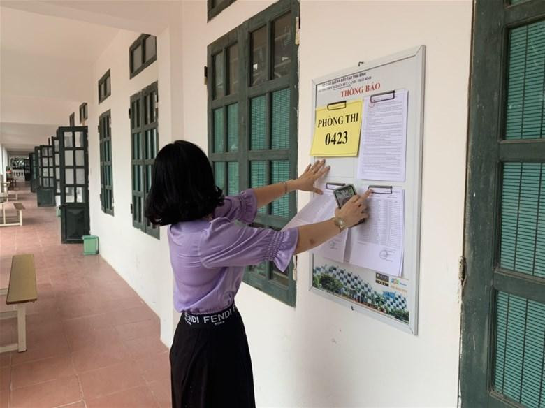 Cán bộ kiểm tra, giám sát kiểm tra phòng thi. Cán bộ kiểm tra, giám sát kiểm tra phòng thi.