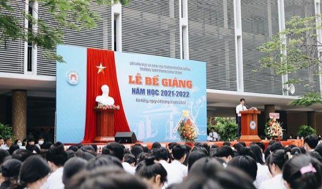 Lễ bế giảng năm học 2021 - 2022 tại Trường THPT Phan Châu Trinh (Đà Nẵng). Ảnh minh họa.