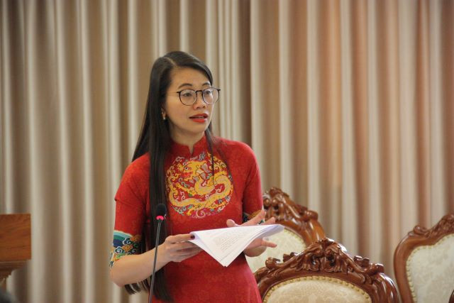 PGS.TS Lưu Bích Ngọc phát biểu tại hội thảo.