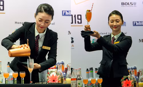 Yuwan pha chế món SG200.