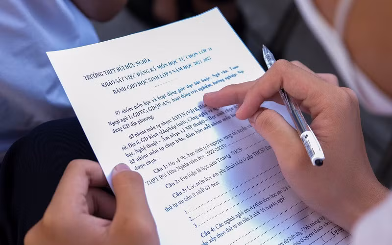 Các trường THPT trên địa bàn thành phố chủ động phối hợp khảo sát sơ bộ về nhu cầu, nguyện vọng lựa chọn tổ hợp môn của học sinh lớp 9.