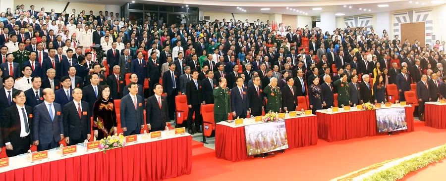 Toàn cảnh Đại hội đại biểu Đảng bộ tỉnh Thái Nguyên lần thứ XX, nhiệm kỳ 2020 - 2025