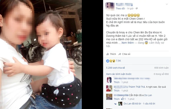 Thực hư vụ mẹ trẻ bị đánh thuốc mê, thôi miên nhằm bắt cóc con ngay trên xe buýt