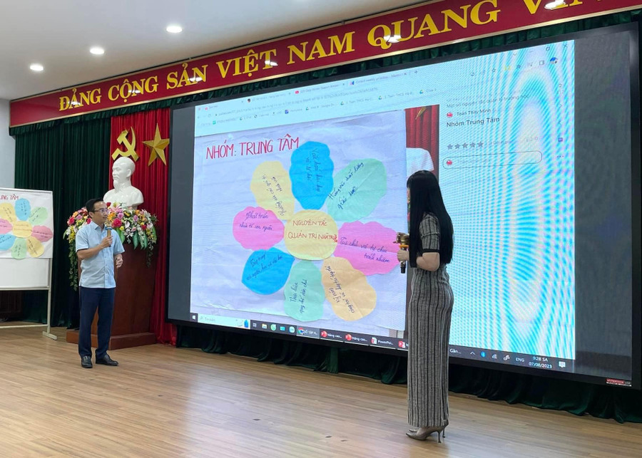 Chuyên đề Nâng cao năng lực quản trị nhà trường thực hiện Chương trình GDPT 2018 do Phòng GD&ĐT Thanh Khê (Đà Nẵng) tổ chức cho CBQL các trường học trong hè 2023. Chuyên đề Nâng cao năng lực quản trị nhà trường thực hiện Chương trình GDPT 2018 do Phòng GD&ĐT Thanh Khê (Đà Nẵng) tổ chức cho CBQL các trường học trong hè 2023.