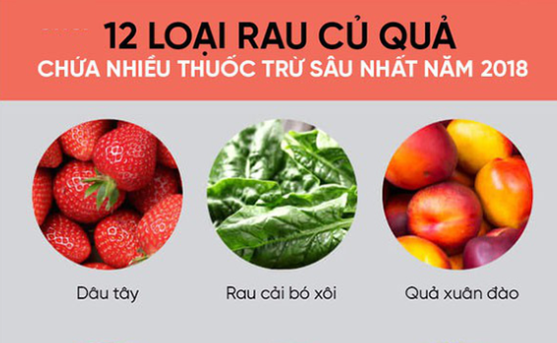 Mỹ công bố 12 loại rau củ quả nhiều thuốc trừ sâu nhất năm 2018: Người Việt nên tham khảo