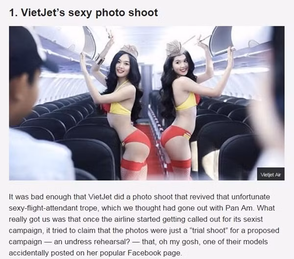 Ngọc Trinh lọt Top thảm họa quảng cáo hàng không thế giới 2014