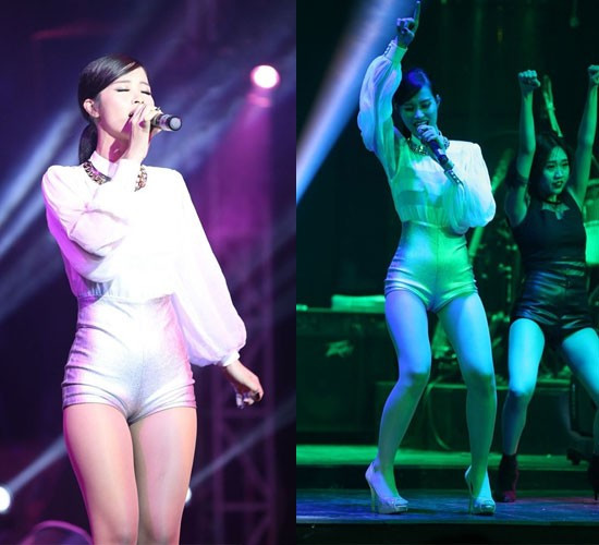 Trong show diễn quảng bá cho single “Những giấc mộng dài” của Dương Triệu Vũ tại TP. Hồ Chí Minh hồi tháng 10 vừa qua, dáng quần ôm sát lộ phần nhạy cảm của Đông Nhi cũng bị liệt kê vào những trang phục phản cảm. Những bộ cánh tai tiếng trong năm của sao Việt