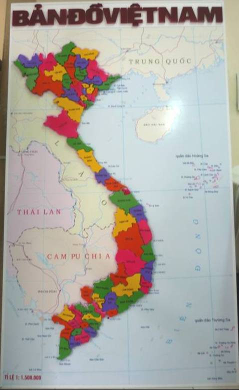 Bản đồ Việt Nam tự làm của cô Lê Thị Ánh Nguyệt Bản đồ Việt Nam tự làm của cô Lê Thị Ánh Nguyệt