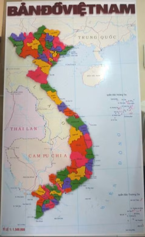 Bản đồ Việt Nam tự làm của cô Lê Thị Ánh Nguyệt