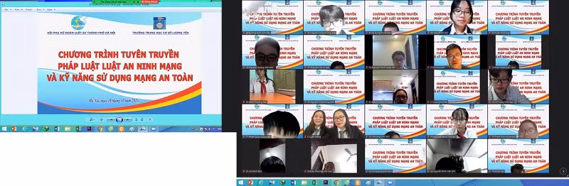 Phòng chống BLHĐ cho học sinh từ nâng cao kiến thức pháp luật tại Trường THCS Lương Yên (Hai Bà Trưng, Hà Nội). Ảnh: NTCC