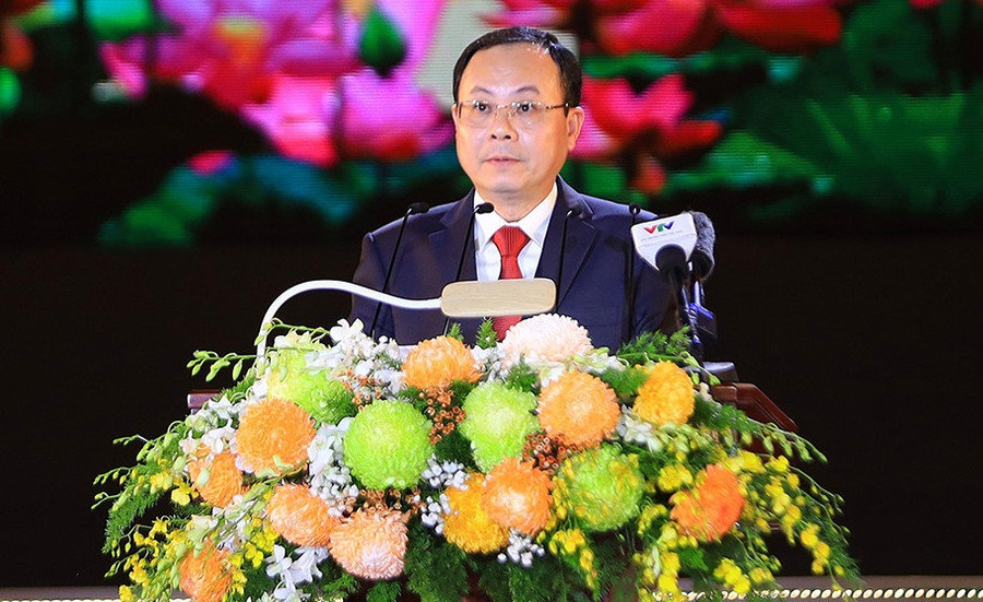 Ông Nguyễn Văn Hiếu, Bí thư Thành ủy TP Cần Thơ phát biểu tại buổi lễ.