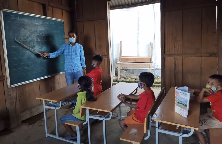 Điểm trường Pa Thắng, xã Thu Lũm trước khi sáp nhập về trung tâm.