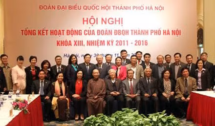 Đoàn ĐBQH TP Hà Nội khóa XIII tổng kết hoạt động nhiệm kỳ 2011-2016. Ảnh: Dân Trí