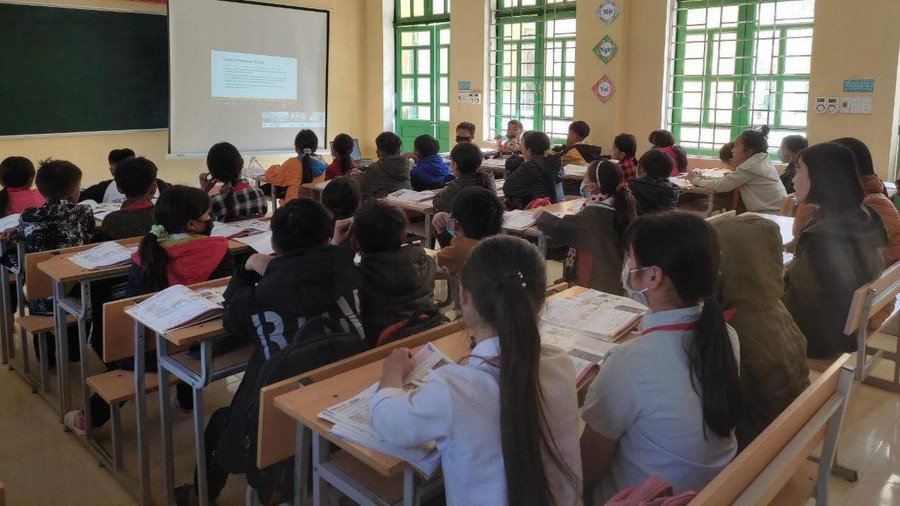 Trường PTDTBT THCS Khao Mang (Mù Cang Chải, Yên Bái). Ảnh: NTCC