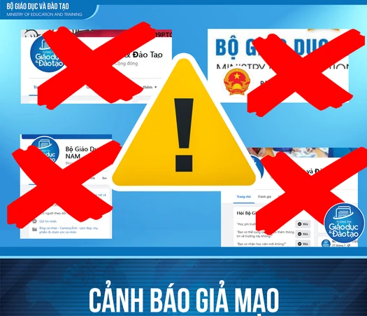 Nhiều trang Facebook mạo danh Bộ Giáo dục và Đào tạo