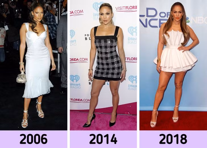 Một chân đưa ra phía trước giúp Jennifer Lopez trông tuyệt đẹp.
