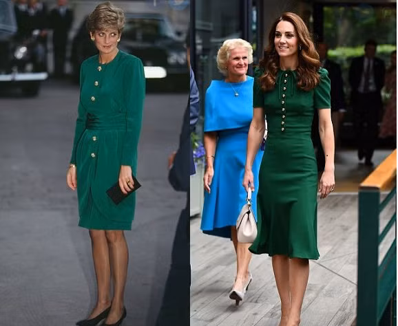 Chiếc váy của Kate Middleton mặc trong trận chung kết Wimbledon nữ 2019 tương tự như chiếc váy mà Công nương Diana năm 1991.