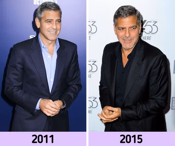 George Clooney thường đặt hai bàn tay lên nhau như thể dự đoán mình sẽ nhận được một giải thưởng khác.