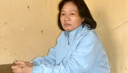 Đối tượng Nguyễn Thị Thanh Phượng tại cơ quan công an (Ảnh: Tiền Phong)