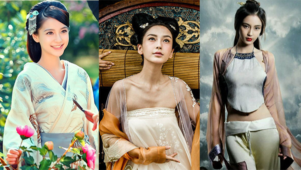 Cứ mỗi lần cô nàng tham gia một dự án phim cổ trang mới, khán giả lại được phen "đứng hình" vì diện mạo quá đỗi long lanh, xịnh đẹp của nữ diễn viên. Những bộ trang phục gợi cảm còn giúp Angelababy khoe khéo thân hình chuẩn từng centimet. nhung-nang-hoa-dan-khong-the-bi-dim-hang-du-xoay-van-du-kieu-tao-hinh-5