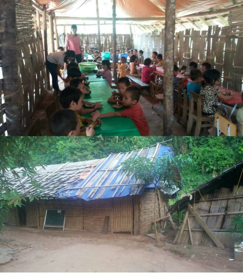 Nhà ăn và bếp điểm trường chính mầm non Nậm Chà