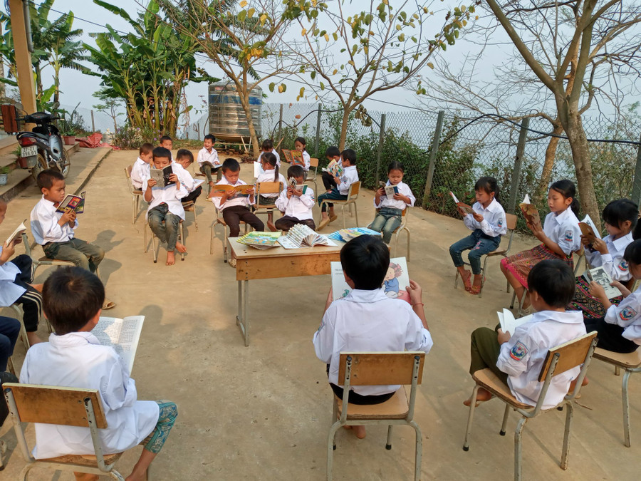 Học sinh Trường PTDTBT Tiểu học Rạng Đông (huyện Tuần Giáo, Điện Biên). Ảnh NVCC Học sinh Trường PTDTBT Tiểu học Rạng Đông (huyện Tuần Giáo, Điện Biên). Ảnh NVCC