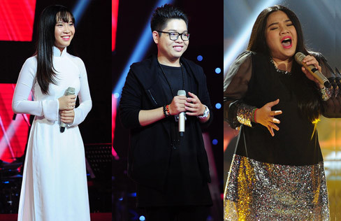 Ba chiến binh còn lại của đội Mỹ Tâm: Bảo Uyên, Đức Phúc, Vân Anh.