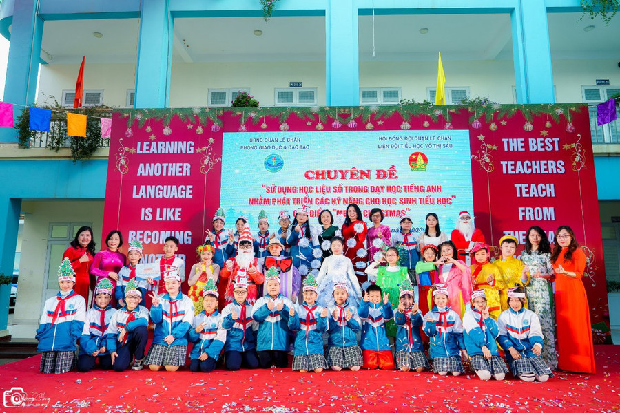 Chuyển đổi số trong dạy học Tiếng Anh được Trường Võ Thị Sáu thực hiện tích cực, hiệu quả.