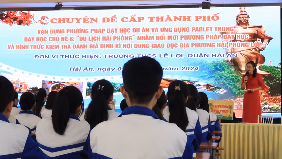 Chuyên đề chuyên môn cấp thành phố tại Trường THCS Lê Lợi.