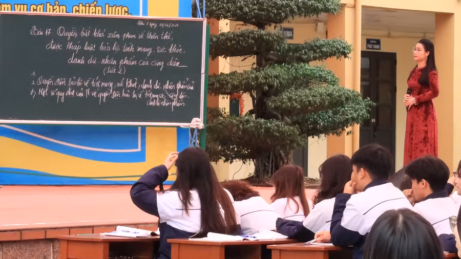 Tiết dạy áp dụng một số phương pháp dạy học hiện đại.