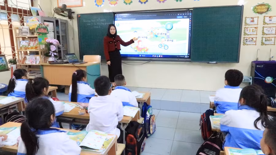 Cô Nguyễn Thuỳ Duyên, giáo viên Trường Tiểu học Nguyễn Du, quận Kiến An.