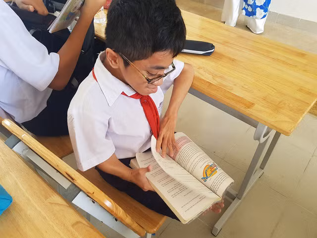 Trương Hoàng Thiện, học sinh lớp 9/2 trường THCS Bùi Thị Xuân (TP Nha Trang, Khánh Hòa). Ảnh: Dân trí