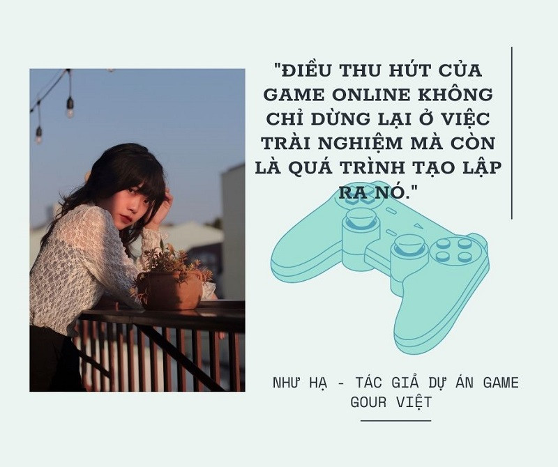 Như Hạ - tác giả dự án game GOUR VIỆT. Như Hạ - tác giả dự án game GOUR VIỆT.