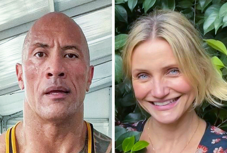 Dwayne Johnson và Cameron Diaz - 51 tuổi. Dwayne Johnson và Cameron Diaz - 51 tuổi.